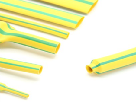 Yellow&Green Striped Polyolefin Tubing